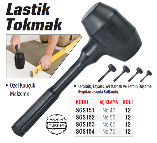 KAUÇUK LASTİK TOKMAK 40